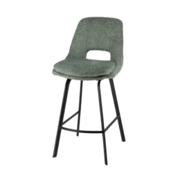 OlivierTabouret snack en tissu avec pieds en métal><noscript><img width=