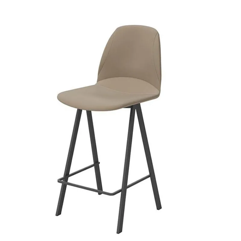 Perfecta Ona Tabouret moderne rembourré en simili hauteur snack> Tabouret Snack (assise +/- 65 Cm)|Tabouret De Bar (assise +/- 80 Cm)