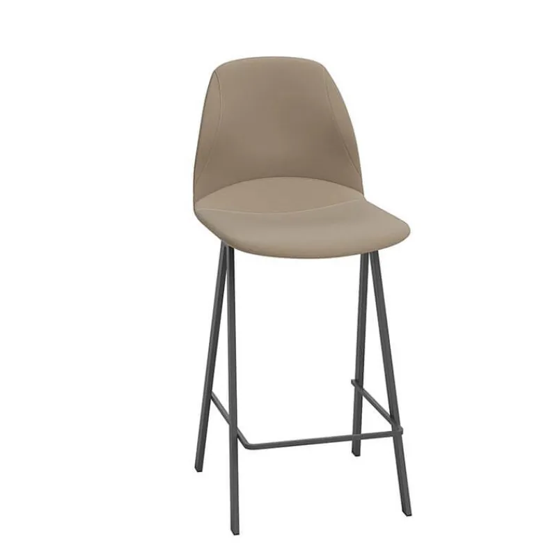 Perfecta Ona Tabouret moderne rembourré en simili hauteur snack> Tabouret Snack (assise +/- 65 Cm)|Tabouret De Bar (assise +/- 80 Cm)