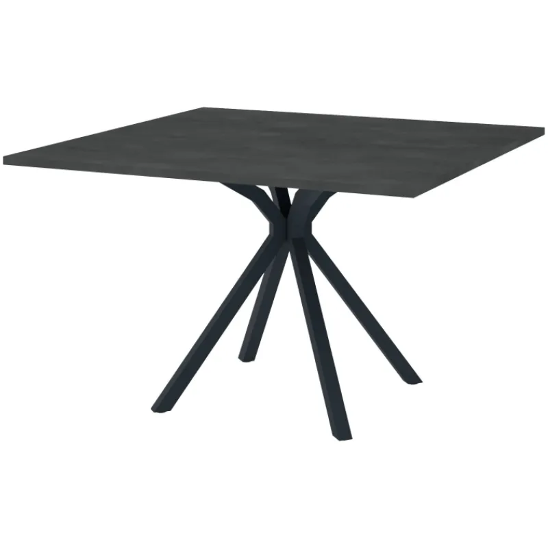 Perfecta Onyx Table carrée en stratifié avec pied central en métal> Table De Cuisine|Table De Salle à Manger