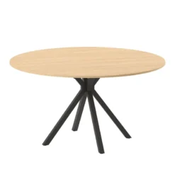 Perfecta Onyx Table ronde en mélaminé avec pied central design en métal><noscript><img width=