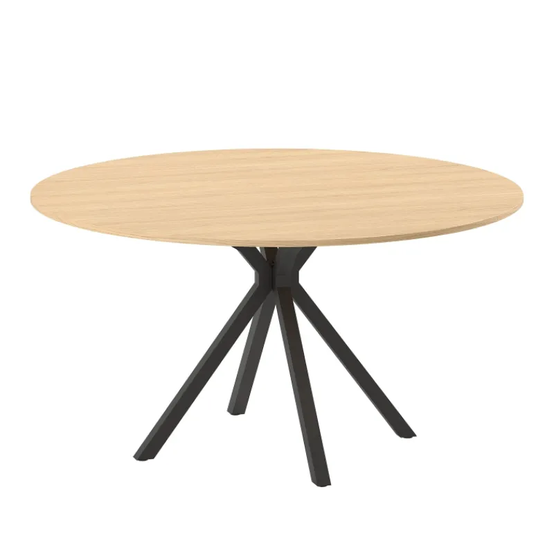 Perfecta Onyx Table ronde en mélaminé avec pied central design en métal> Table De Salle à Manger