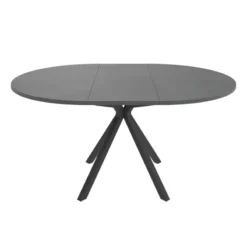 Perfecta Onyx Table ronde moderne extensible en stratifié avec pied central design> Table De Salle à Manger