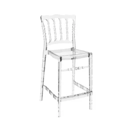 Opera Tabouret snack empilable style Napoléon en polycarbonate transparent> Tabouret Snack (assise +/- 65 Cm)|Tabouret De Bar (assise +/- 80 Cm)