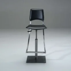 Carrier Ophélie ® Tabouret réglable en métal et croûte de cuir><noscript><img width=