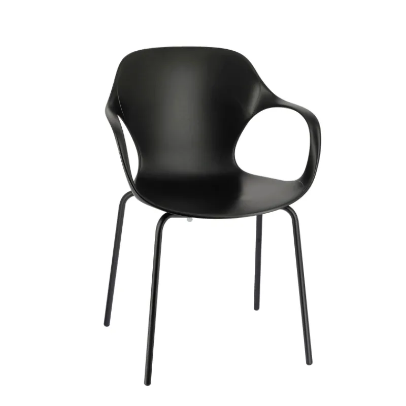 OPS ! Connubia© Fauteuil design italien empilable en polypropylène avec pieds en métal> Chaise De Cuisine|Chaise De Salle à Manger