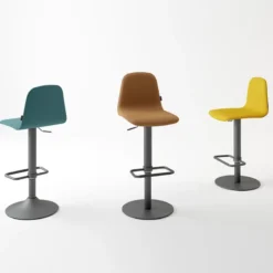 Cancio Orange Tabouret réglable en synthétique avec repose><noscript><img width=