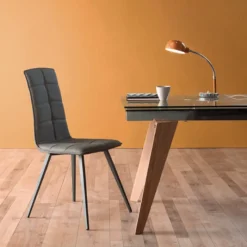 Europea Oregon Chaise matelassée italienne avec pieds en métal> Chaise De Cuisine|Chaise De Salle à Manger