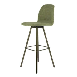 Perfecta Osaka Tabouret de bar moderne en tissu et pieds en métal><noscript><img width=