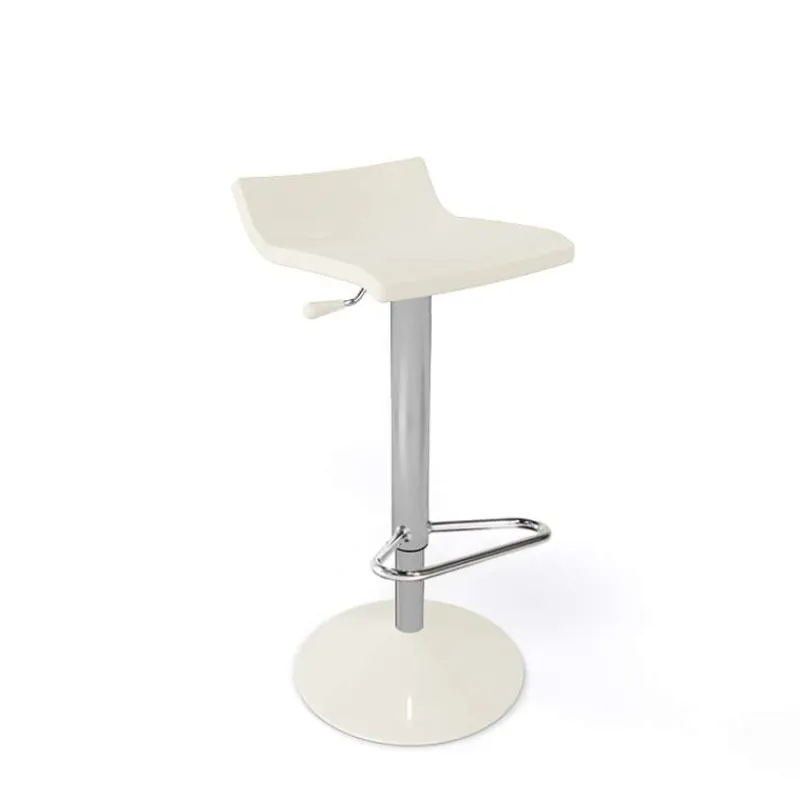 Over T Tabouret moderne réglable en hauteur et tournant sans dossier> Tabouret Snack (assise +/- 65 Cm)|Tabouret De Bar (assise +/- 80 Cm)