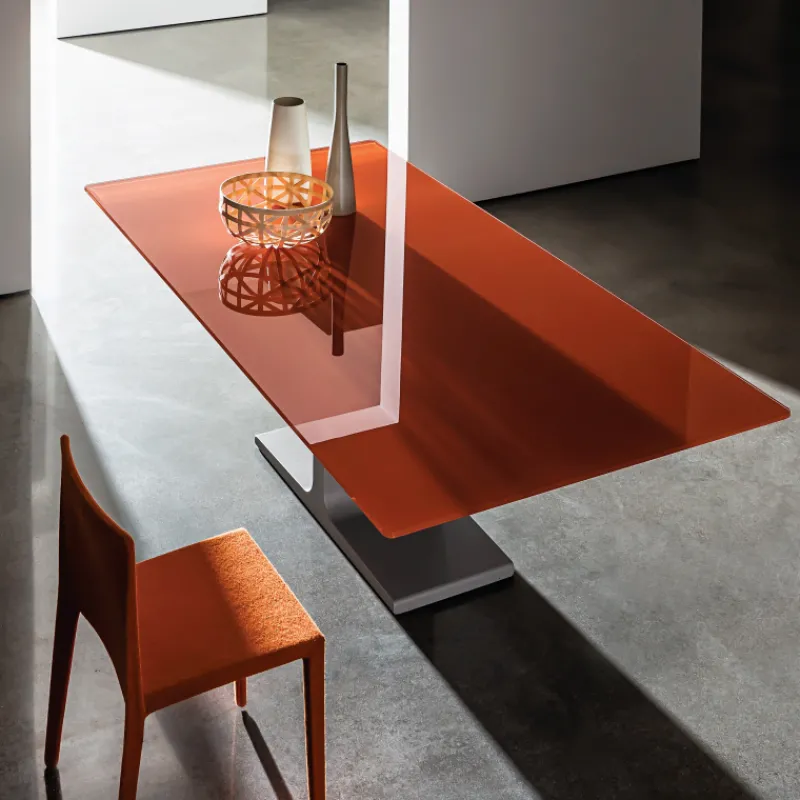 Sovet Italia Palace Sovet® Table de salle à manger design rectangulaire en verre> Table De Salle à Manger