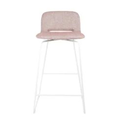 Mobitec Pamp ® Tabouret snack design en tissu avec dossier bas et pieds en métal><noscript><img width=