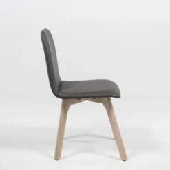 Sessio Pandora Chaise de salle à manger scandinave en synthétique et bois><noscript><img width=