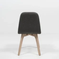 Sessio Pandora Chaise de salle à manger scandinave en synthétique et bois><noscript><img width=
