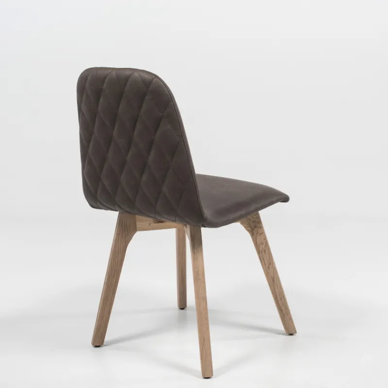 Sessio Pandora diamant Chaise de séjour moderne matelassée en synthétique et bois> Chaise De Cuisine|Chaise De Salle à Manger
