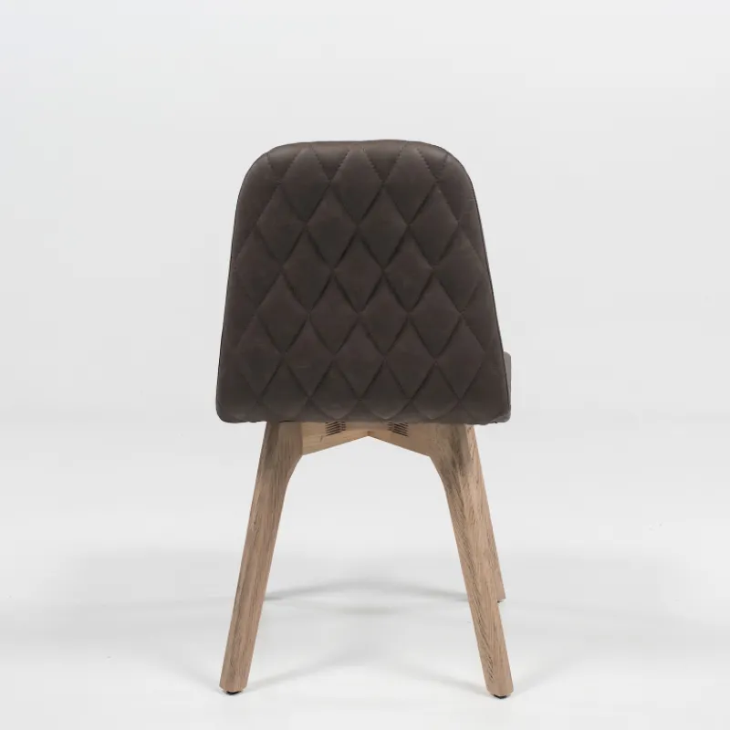 Sessio Pandora diamant Chaise de séjour moderne matelassée en synthétique et bois> Chaise De Cuisine|Chaise De Salle à Manger