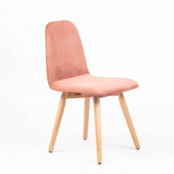 Sessio Pandora diamant Chaise scandinave en tissu dos matelassé pieds bois><noscript><img width=