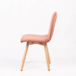 Sessio Pandora diamant Chaise scandinave en tissu dos matelassé pieds bois><noscript><img width=