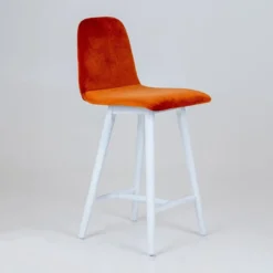 Sessio Pandora diamant Tabouret snack dos matelassé en tissu et pieds en bois> Tabouret Snack (assise +/- 65 Cm)|Tabouret De Bar (assise +/- 80 Cm)
