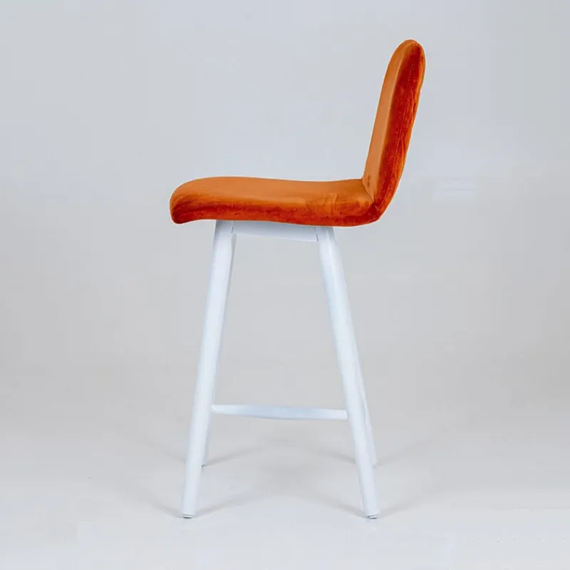 Sessio Pandora diamant Tabouret snack dos matelassé en tissu et pieds en bois> Tabouret Snack (assise +/- 65 Cm)|Tabouret De Bar (assise +/- 80 Cm)