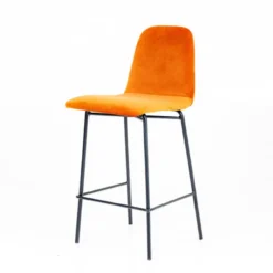 Sessio Pandora diamant Tabouret snack dos matelassé en tissu et pieds métal> Tabouret Snack (assise +/- 65 Cm)|Tabouret De Bar (assise +/- 80 Cm)