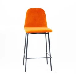 Sessio Pandora diamant Tabouret snack dos matelassé en tissu et pieds métal><noscript><img width=