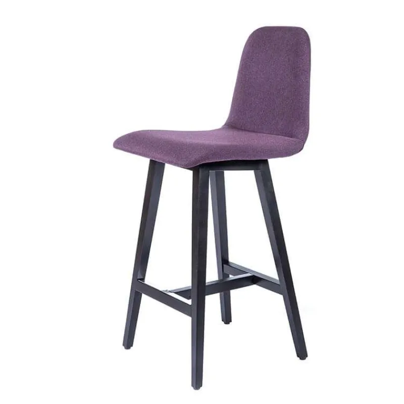 Sessio Pandora Tabouret snack scandinave en tissu avec pieds en bois massif> Tabouret Snack (assise +/- 65 Cm)|Tabouret De Bar (assise +/- 80 Cm)