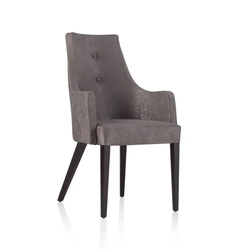 Lujosa Park Bridge Fauteuil contemporain en tissu et pieds bois> Chaise De Salle à Manger|Chaise Salon