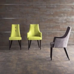 Lujosa Park Bridge Fauteuil contemporain en tissu et pieds bois><noscript><img width=