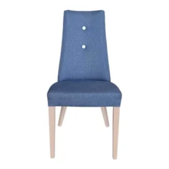 Lujosa Park Chaise contemporaine en tissu et pieds bois><noscript><img width=