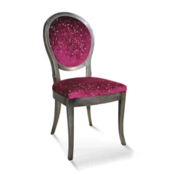 Paget Pauline Chaise médaillon en bois massif et tissu fabrication française> Chaise De Salle à Manger|Chaise Salon