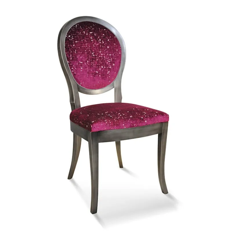 Paget Pauline Chaise médaillon en bois massif et tissu fabrication française> Chaise De Salle à Manger|Chaise Salon