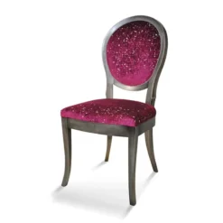 Paget Pauline Chaise médaillon en bois massif et tissu fabrication française> Chaise De Salle à Manger|Chaise Salon