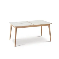 Dasras Paul Table extensible en bois et en céramique><noscript><img width=
