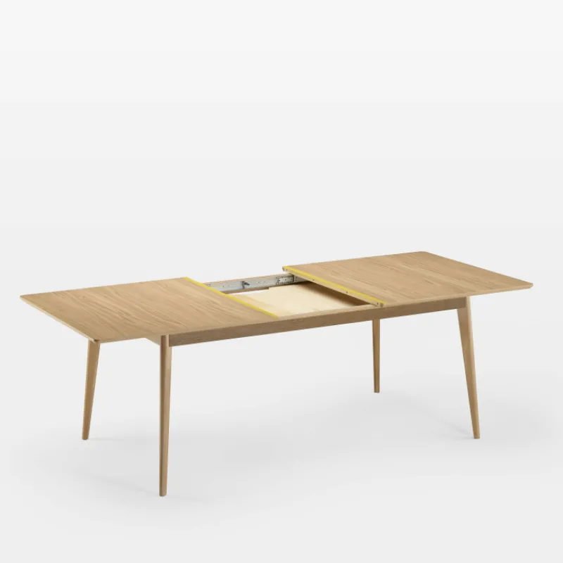 Dasras Paul Table extensible scandinave en boisavec liseré coloré> Table De Salle à Manger