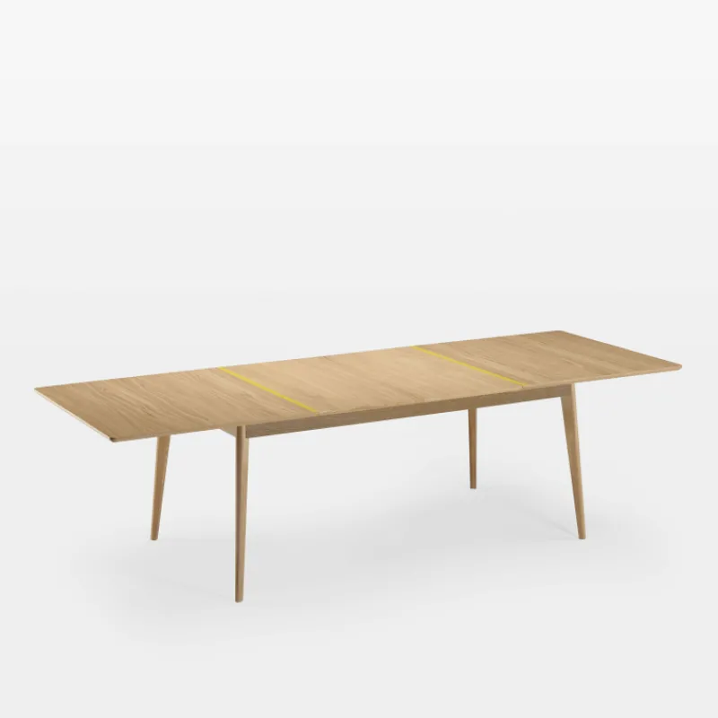 Dasras Paul Table extensible scandinave en boisavec liseré coloré> Table De Salle à Manger