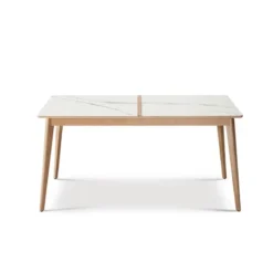 Dasras Paul Table à manger scandinave en bois et céramique><noscript><img width=