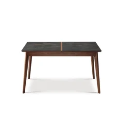 Dasras Paul Table à manger scandinave en bois et céramique><noscript><img width=