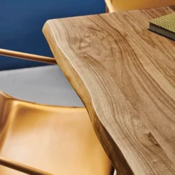 Midj Pechino ® Table design en bois massif piétement mikado en métal><noscript><img width=
