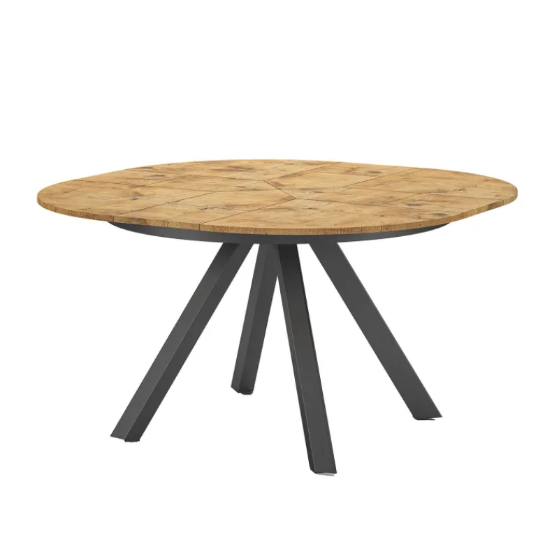 Ozzio PetaloTable ronde design extensible avec pieds en métal> Table De Salle à Manger|Table Pour Petit Espace