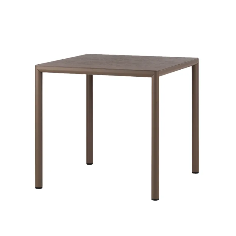 Piave Table de jardin carrée en stratifié avec pieds en aluminium> Table De Jardin