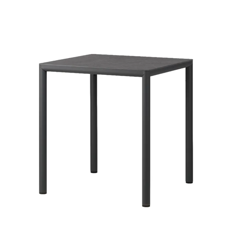 Piave Table de jardin carrée en stratifié avec pieds en aluminium> Table De Jardin