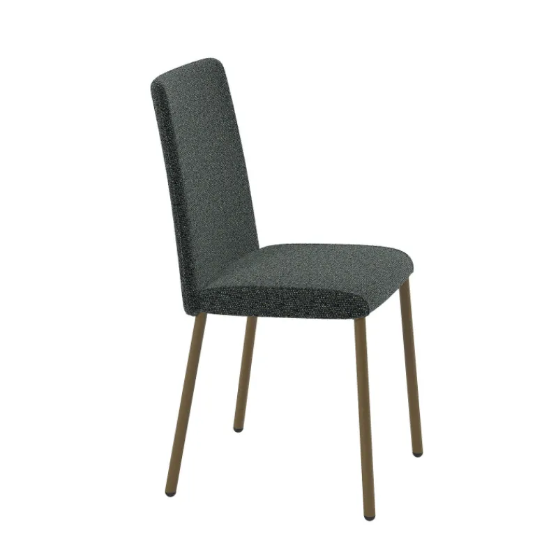 Perfecta Pierrot Chaise de salle à manger confortable en tissu et pieds en métal> Chaise De Salle à Manger