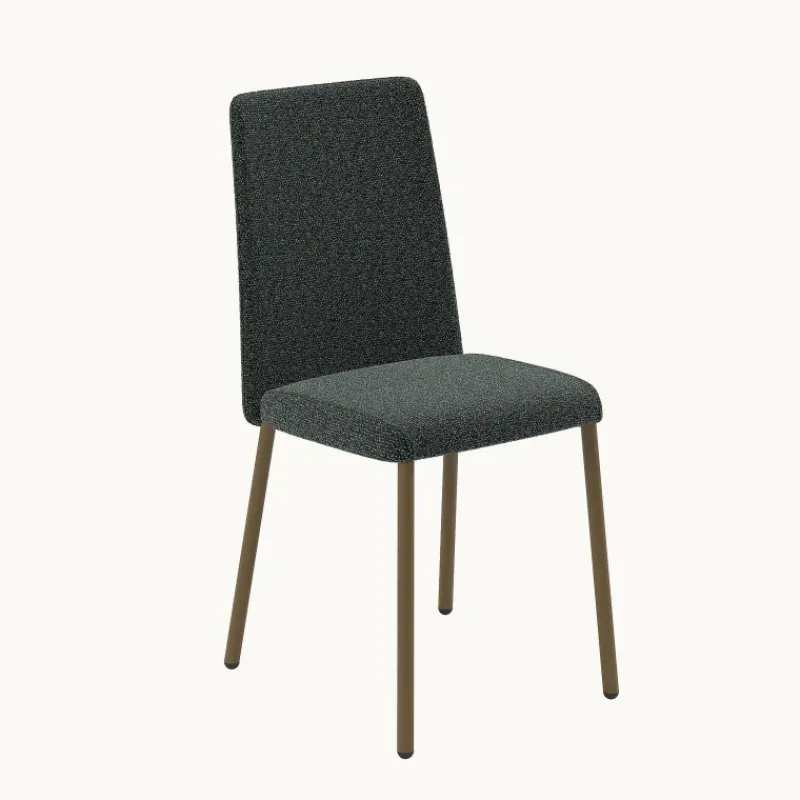 Perfecta Pierrot Chaise de salle à manger confortable en tissu et pieds en métal> Chaise De Salle à Manger