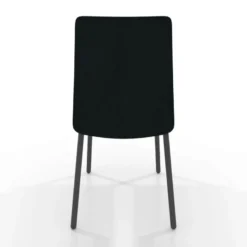 Perfecta Pierrot Chaise intemporelle rembourrée en simili avec pieds en métal><noscript><img width=