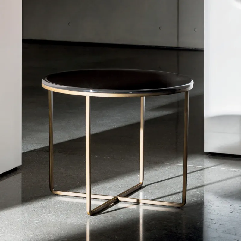 Sovet Italia Piktor Sovet Table basse ronde en verre> Table De Salon