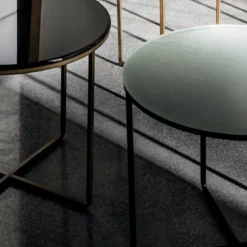 Sovet Italia Piktor Sovet Table basse ronde en verre><noscript><img width=