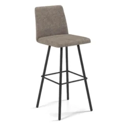 Perfecta Pinot Tabouret bar pivotant en tissu et pieds en métal obliques><noscript><img width=