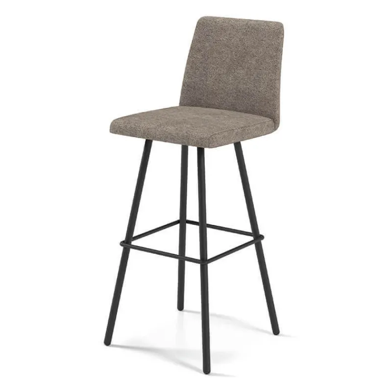 Perfecta Pinot Tabouret bar pivotant en tissu et pieds en métal obliques> Tabouret De Bar (assise +/- 80 Cm)