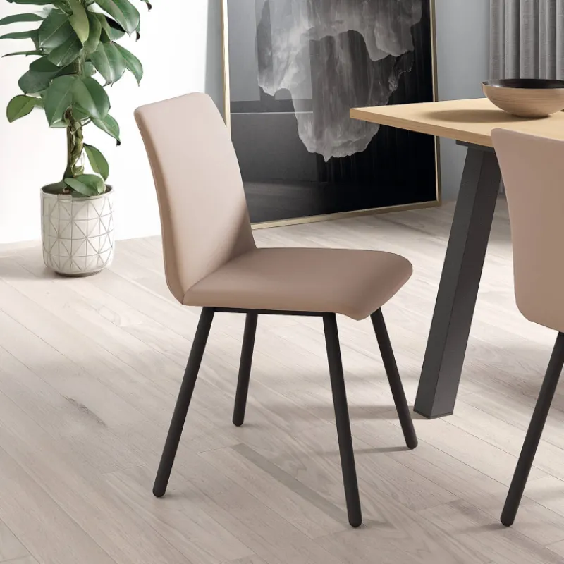 Perfecta Pisa Chaise de salle à manger moderne en métal et simili> Chaise De Cuisine|Chaise De Salle à Manger